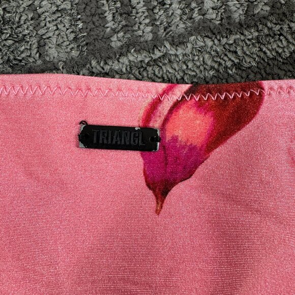 Triangl Pink Floral Neoprene Bikini Bottom – Size Large –Tropical Print swim - Picture 6 of 6